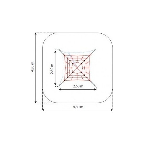 Siatka wspinaczkowa na plac zabaw Inter-Play Mt. Mnich