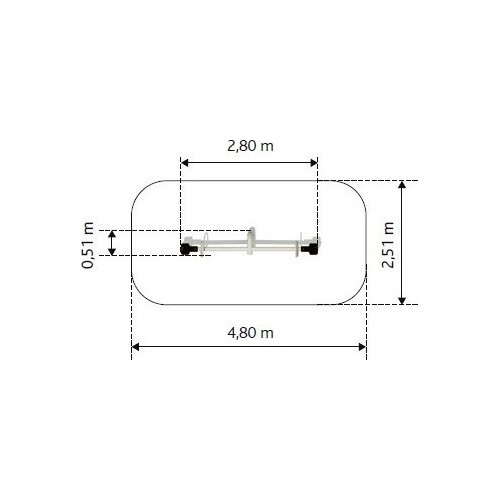 Huśtawka równoważnia na plac zabaw Inter-Play Tulip