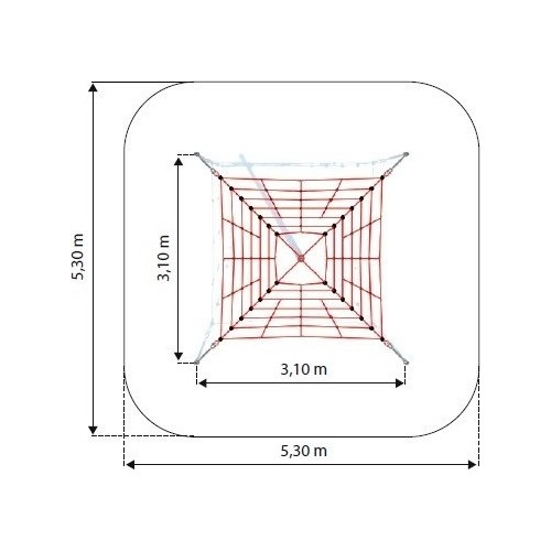 Siatka wspinaczkowa na plac zabaw Inter-Play Mt. Rosa