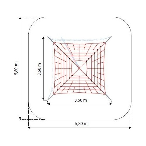 Siatka wspinaczkowa na plac zabaw Inter-Play Mt. Elbrus