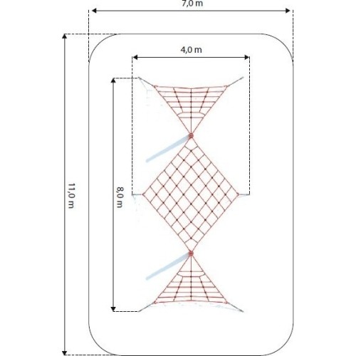 Siatka wspinaczkowa na plac zabaw Inter-Play Mt. Rysy
