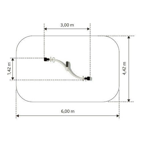 Huśtawka równoważnia na plac zabaw Inter-Play Snake