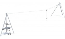 Zjazd linowy z platformą startową Inter-Play Aspen 25 m