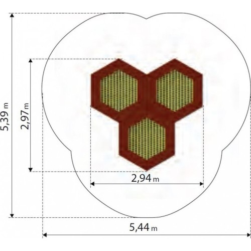 Trampolina na plac zabaw Inter-Play Hexo 3B