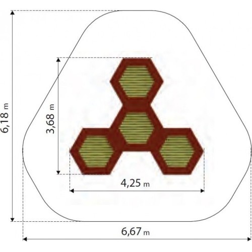 Trampolina na plac zabaw Inter-Play Hexo 4B