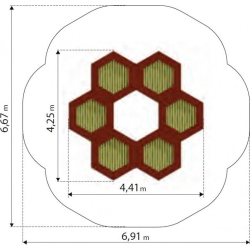 Trampolina Inter-Play Hexo 6A