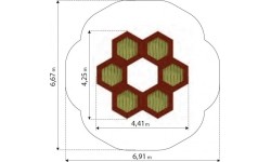 Trampolina Inter-Play Hexo 6A