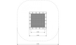 Trampolina Inter-Play Pako 250 WP, kwadratowa, ziemna
