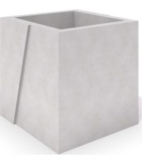 Planter - donica z białego betonu Inter-Play Deco 01