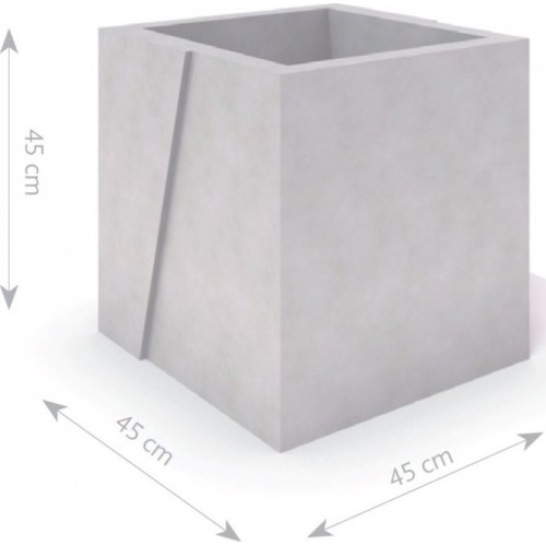 Planter - donica z białego betonu Inter-Play Deco 01