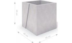 Planter - donica z białego betonu Inter-Play Deco 01