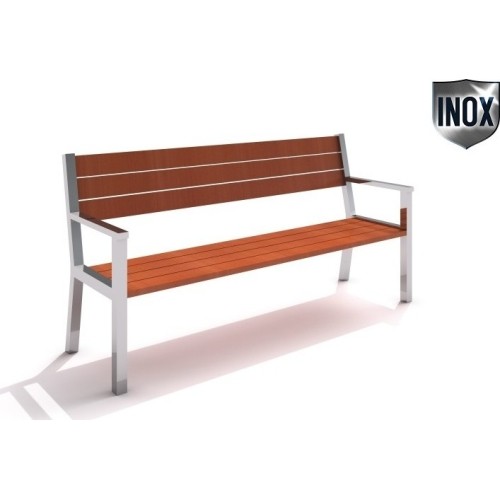 Ławka ze stali nierdzewnej Inter-Play 07