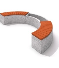 Planter - zestaw betonowy - donice z ławkami Inter-Play 01