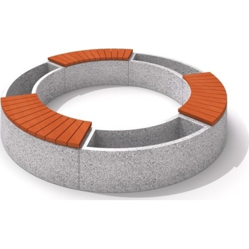 Planter - zestaw betonowy - donice z ławkami Inter-Play 03