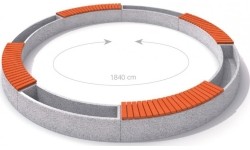Zestaw betonowych donic z ławką Inter-Play 06