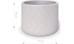 Biała betonowa donica Inter-Play Deco 07