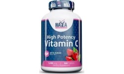 Haya Labs High Potency Vitamin C with Rose Hips 100 tab.