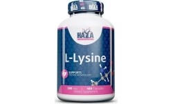 Haya Labs L-Lysine 500 mg (Lizinas), 100 kaps.