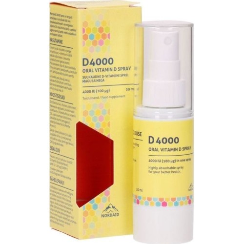 Nordaid Oral Vitamin D4000 purškiamas 30 ml.