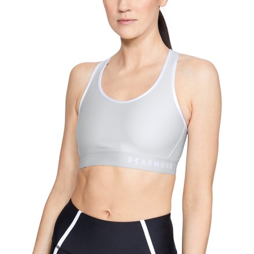 Biustonosz Stanik sportowy Under Armour Mid Keyhole  - Halo Gray
