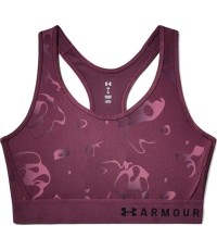 Damski biustonosz sportowy Under Armour Mid Keyhole Print - Level Purple