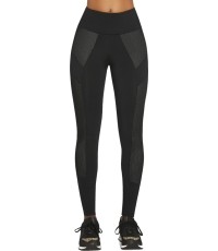 Legginsy damskie Bas Bleu Misty Black - Czarny