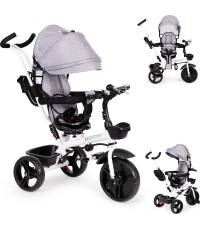 Rowerek Wózek trójkołowy dla małych dzieci z obracanym siedzeniem 360° Eco Toys - niebieski