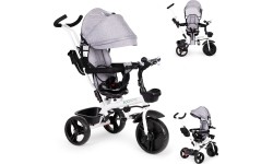 Rowerek Wózek trójkołowy dla małych dzieci z obracanym siedzeniem 360° Eco Toys - niebieski