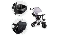 Rowerek Wózek trójkołowy dla małych dzieci z obracanym siedzeniem 360° Eco Toys - niebieski