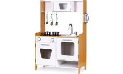ECOTOYS Drewniana kuchnia z efektami dźwiękowymi