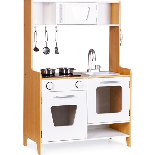 ECOTOYS Drewniana kuchnia z efektami dźwiękowymi