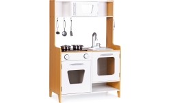 ECOTOYS Drewniana kuchnia z efektami dźwiękowymi