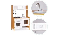 ECOTOYS Drewniana kuchnia z efektami dźwiękowymi