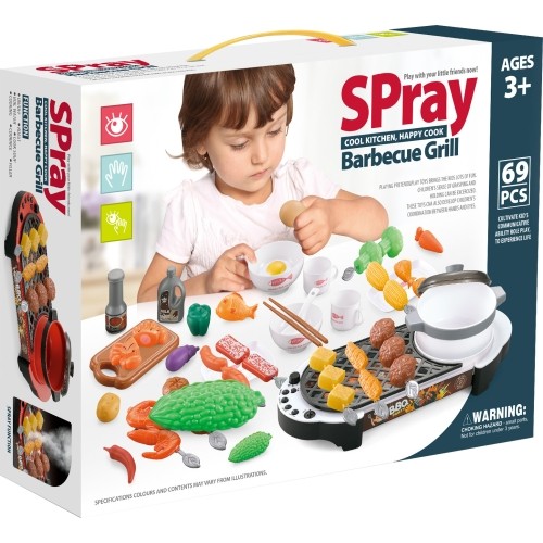 Mini Grill z akcesoriami kuchennymi dla dzieci EcoToys 