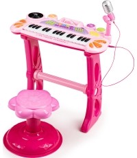 Pianino z mikrofonem EcoToys, różowe