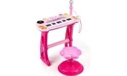 Pianino z mikrofonem EcoToys, różowe