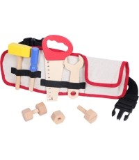 Narzędzia drewniane z paskiem Ecotoys DIY