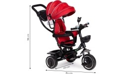 Rowerek Wózek trójkołowy dla małych dzieci z obracanym siedzeniem Eco Toys - czerwony