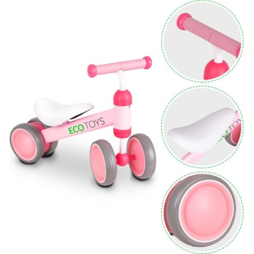 Rowerek biegowy mini rower Practise Pink Ecotoys