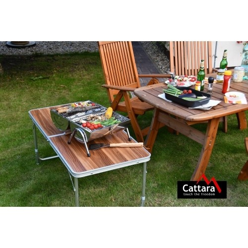 Podróżny turystyczny grill węglowy Cattara Double 2 x 38 cm