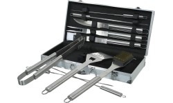Zestaw przyborów do grilla Cattara – 11 szt., aluminiowa walizka