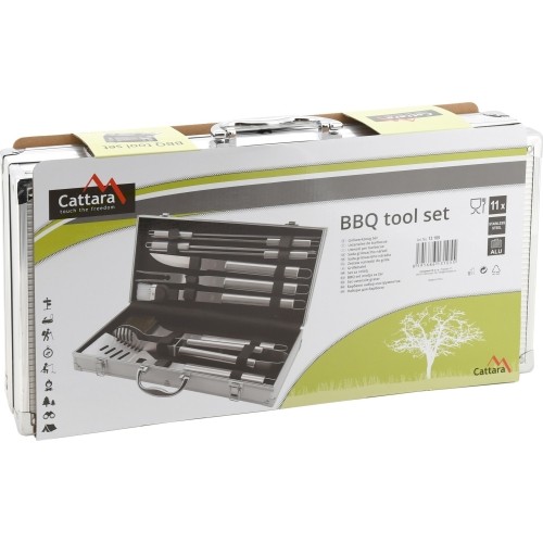  Zestaw narzędzi do grillowania Cattara - 11 szt., aluminiowa walizka