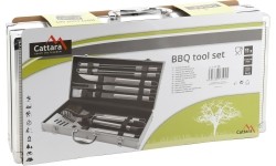  Zestaw narzędzi do grillowania Cattara - 11 szt., aluminiowa walizka