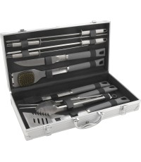 Zestaw narzędzi do grillowania Cattara Gray Line - 11 szt., aluminiowa walizka