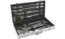 Zestaw narzędzi do grillowania Cattara Gray Line - 11 szt., aluminiowa walizka