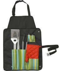 Zestaw narzędzi do grillowania Cattara, 7 elementów + fartuch