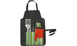 Zestaw narzędzi do grillowania Cattara, 7 elementów + fartuch