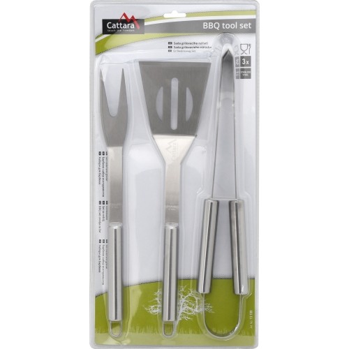 Zestaw narzędzi do grillowania Cattara BBQ - 3 szt.