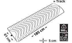 Mata dmuchana Cattara Track, niebieska, 215x61 cm