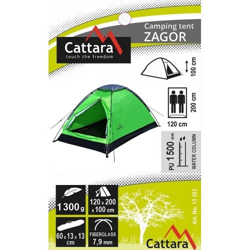 Namiot 2-osobowy Cattara Zagor 200x120x100 cm